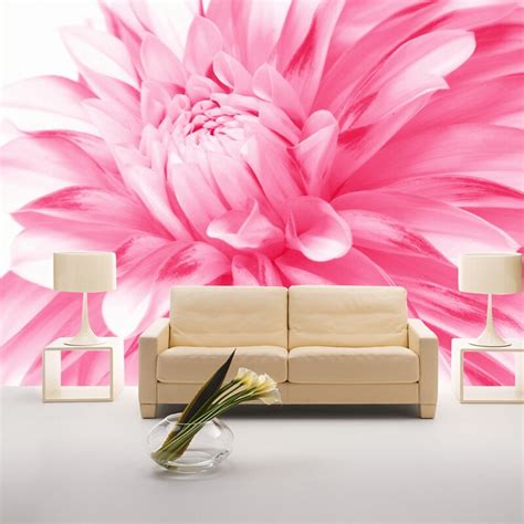 Wholesale Pink Flower Mural 3d Wall Mural For Bedroom Living Room 3d Wall Photo Mural Wall