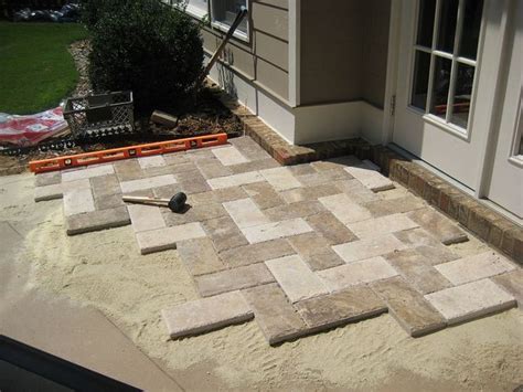 Natural Stone Paver Patio Similar To 8x16 Concrete Pavers In