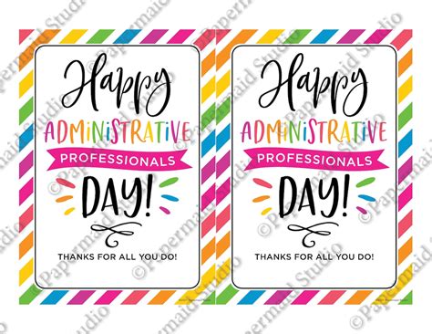 Printable Administrative Professionals Day Card Employee Etsy