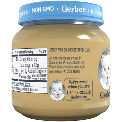Gerber Baby Food Natural Pear Supported Sitter 1st Foods 4 Oz Shipt