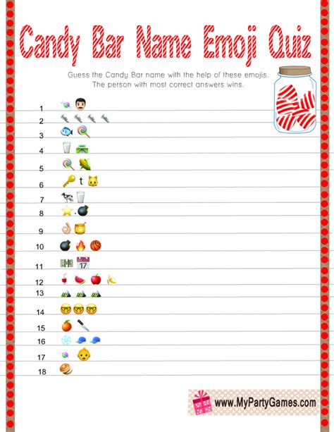 Candy Trivia Questions And Answers Printable Which Chocolate Bar Is