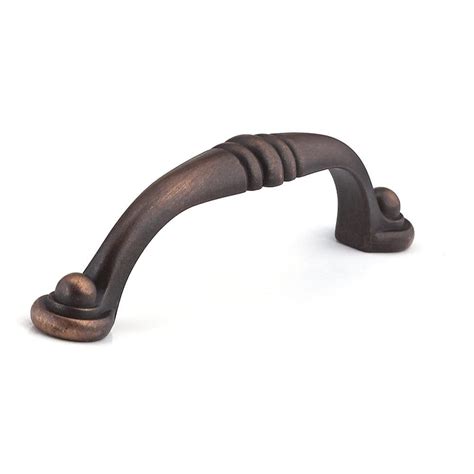 Richelieu Hardware Traditional 3 25 32 In 96 Mm Brushed Oil Rubbed Bronze Cabinet Pull