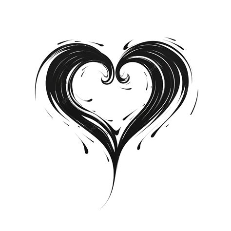 Black Heart Symbol Heart Love Valentine Png Transparent Image And