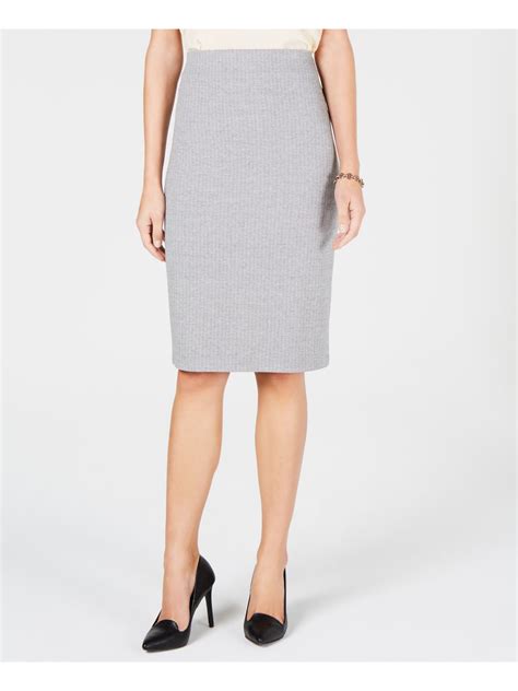Tommy Hilfiger Womens Gray Herringbone Knee Length Pencil Skirt Xl Ebay