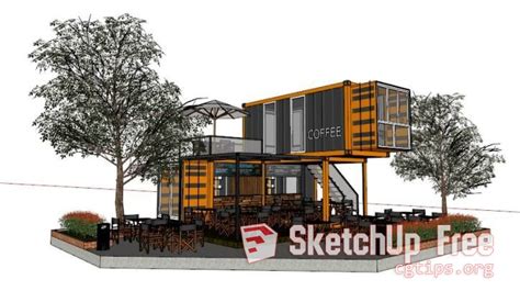 Exteriors Coffee Container Sketchup Sketchup Models For Free Download