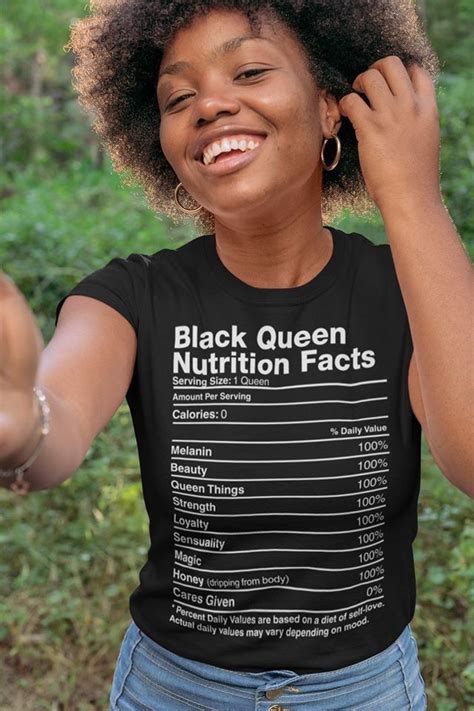 Black Queen Nutrional Facts Tshirt Etsy Black Queen Black Moms Black Girl Magic