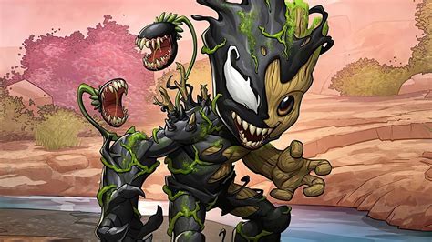 Download 1920x1080 Baby Groot and Venom 1080P Laptop Full HD Wallpaper, HD Superheroes 4K Wallpapers ...