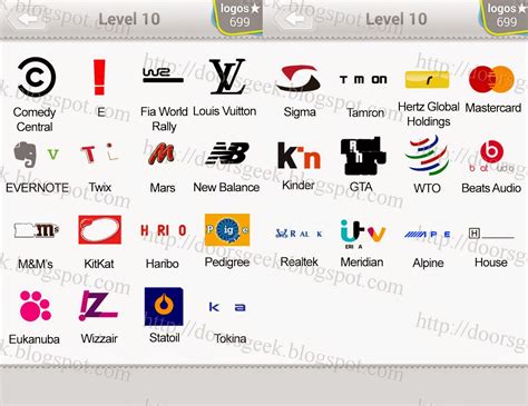 Logo Quiz Answers Level 10 By Bubble