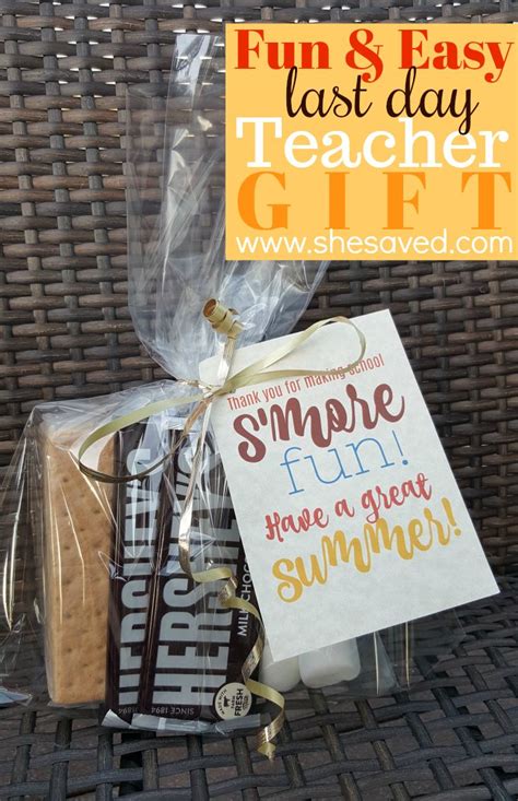 Easy And Fun Last Day Teacher T This Smore Fun Package Will Put A