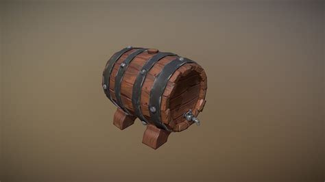 Stylized Barrel Download Free 3d Model By Ehhhaaa 9e70b59 Sketchfab
