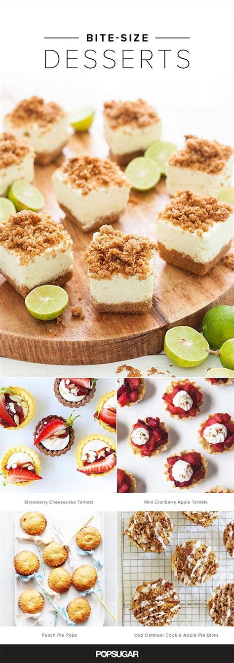 Dinner party desserts should come in small portions with a. 28 Bite-Size, Party-Ready Dessert Recipes | Mini dessert ...