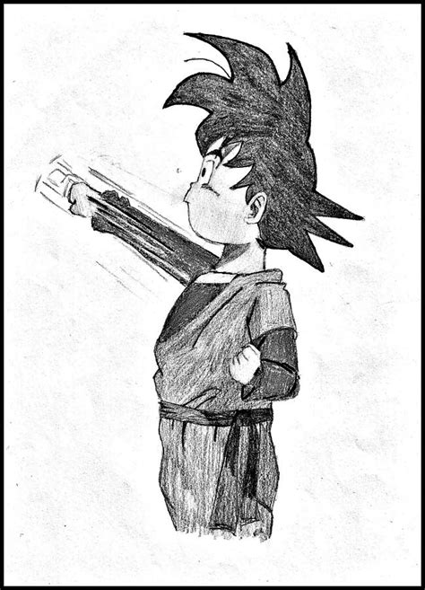 Here S My Pencil Sketch Drawing Of Goku Rdbz