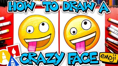 How To Draw The Crazy Face Emoji Youtube