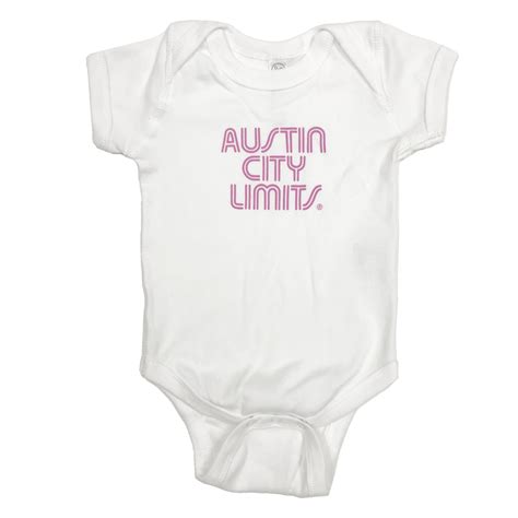 White Infant Bodysuit With Pink Acl Logo Austin City Limits