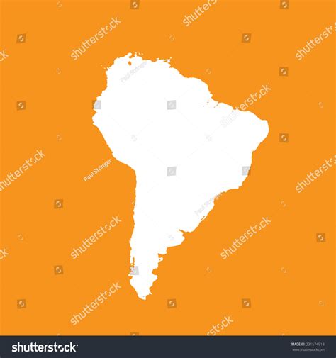 Illustration Outline Continent South America Stock Illustration