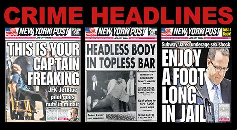 Headlines Of The New York Post For Honeysuckle Magazine