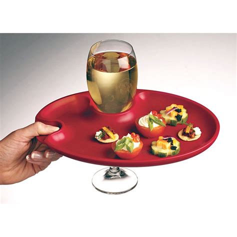 Appetizer Wine Plates Red