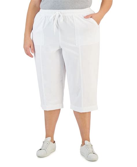 Karen Scott Plus Size Quinn Capri Pants Created For Macys And Reviews