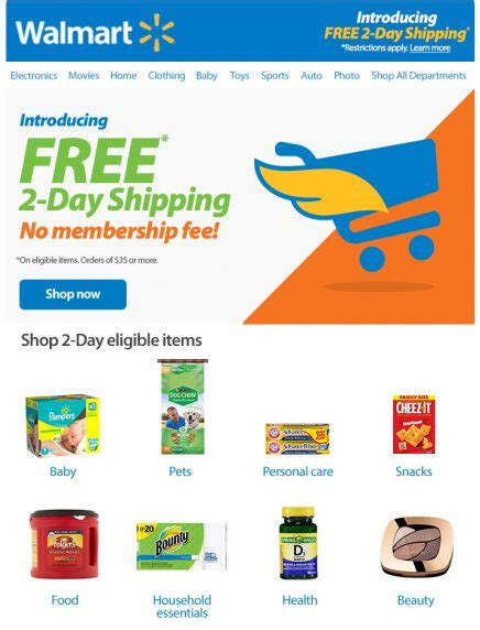 Walmart Launches Free Two Day Shipping Shopportunist