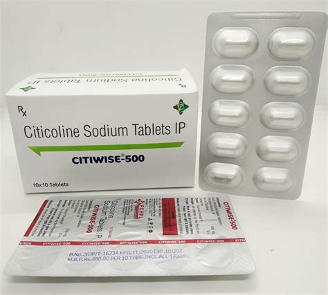 Citiwise 500 Citicoline 500mg Tablets Packaging Type Alu Alu