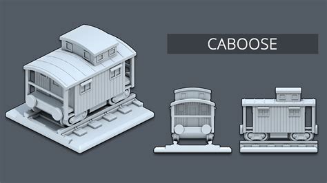 Artstation Caboose Stl Files For 3d Printing Trains And Rails World