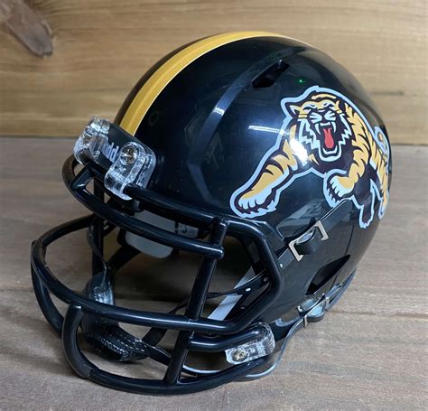 Hamilton Tiger Cats 2021 Cfl Riddell Speed Mini Football Helmet 417 Helmets