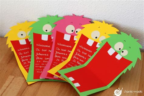 Einladungskarten Basteln Kindergeburtstag Simple Customize Cards Templates