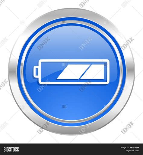 Battery Icon Blue Image Photo Free Trial Bigstock