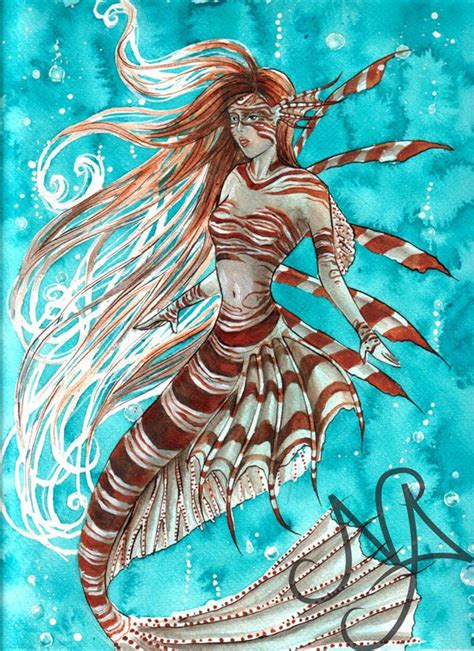 Lionfish Mermaid Drawing