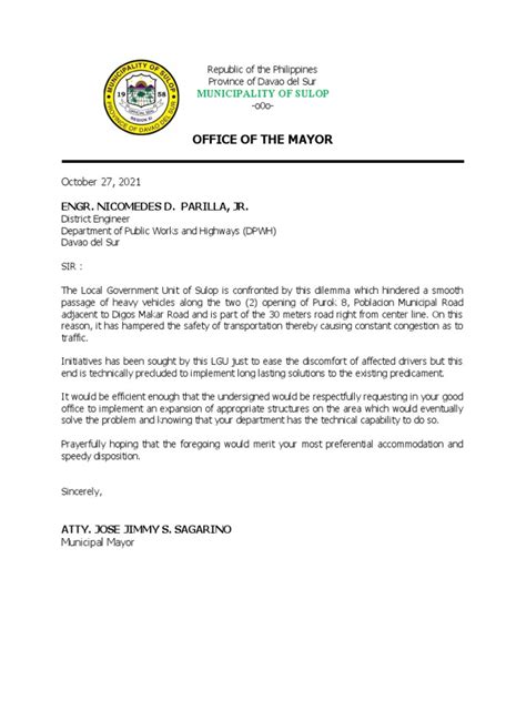 Office Of The Mayor October 27 2021 Pdf Government Philippines