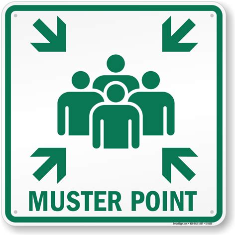 Muster Point Sign Emergency Assembly Area Sign Low Prices Sku S 5555