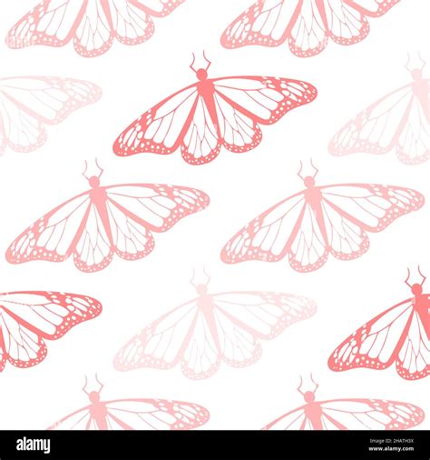 Butterflies Seamless Pattern Vector Illustration Stock Vector Image