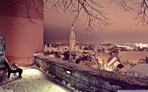 Download Winter In Tallinn Ultrahd Wallpaper Wallpapers Printed