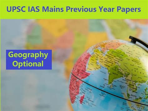 Upsc Ias Mains 2020 Geography Optional Previous Years Question Papers
