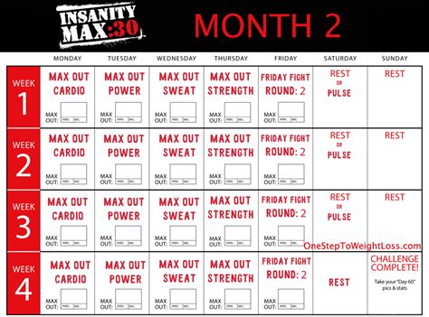 Check spelling or type a new query. Insanity MAX:30 Calendar Month 2 - Marissa F Myers