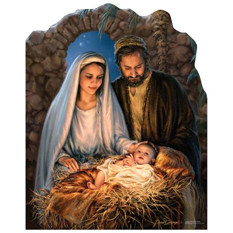 Nativity Scene Christmas Mary Joseph Baby Jesus Cardboard Cutout