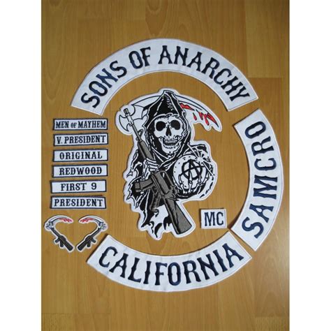Kit Bordado Sons Of Anarchy California Patch Bordado Escorrega O Preço