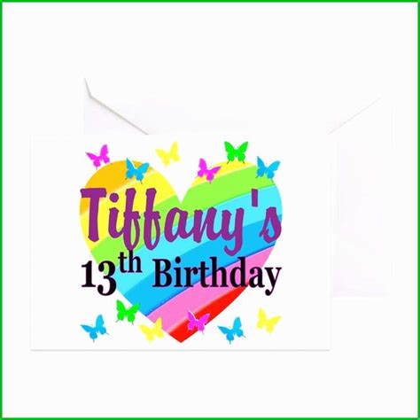 44 Free Printable 13th Birthday Card Template Photo By 13th Birthday