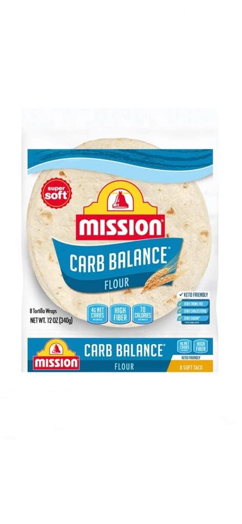 Mission Carb Balance 8 Soft Taco Flour Tortillas 8 Ct 4 Packs Keto
