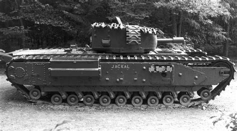 British Churchill Tank The Jackal That Was Irreparably Damaged By A