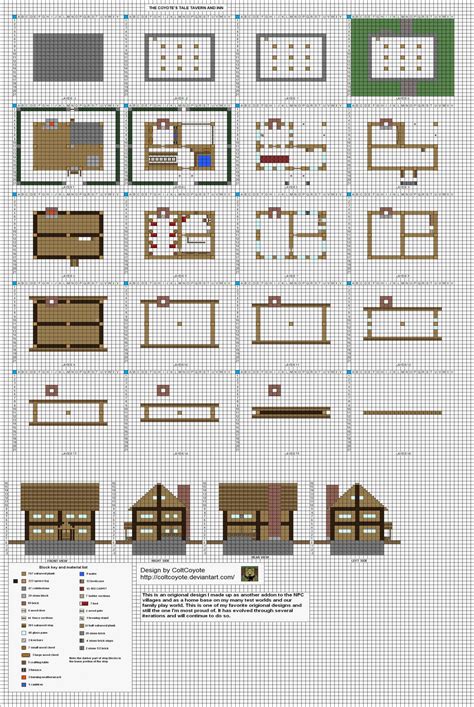 Layer By Layer Minecraft House Blueprints