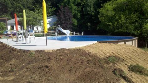 How To Backfill Above Ground Pool On A Slope Poolhj