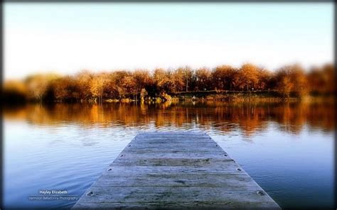 Manitoba Dock Manitoba Forest Stream Autumn Abstract Lake Graphy