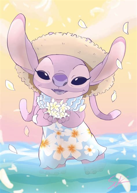 Safebooru Absurdres Angel Lilo And Stitch Antennae Dress Experiment Lilo And Stitch Floral