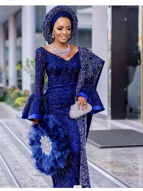 Royal Blue Majesty Nigerian Wedding Dresses Traditional Nigerian