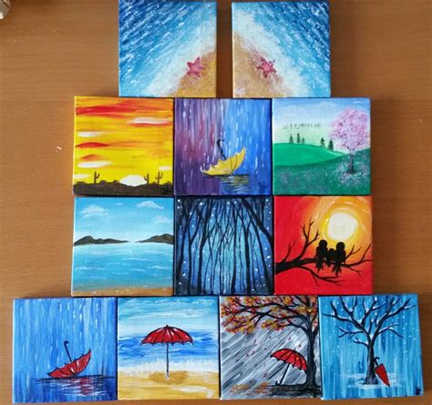 My Mini Canvas Series Small Canvas Art Small Canvas Paintings Mini