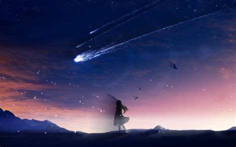 Anime Skies Landscape Wallpapers Wallpaper Cave