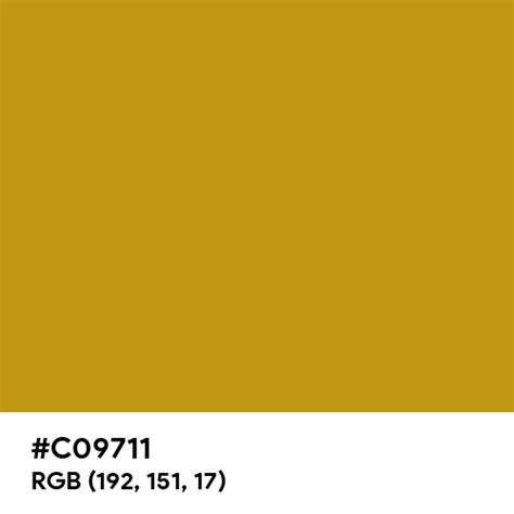 Golden Color Hex Code Is C09711