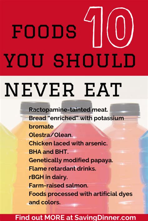 Foods You Should Never Eat Saving Dinner