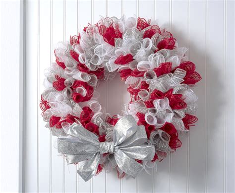 How To Decorate Wreath With Mesh Ribbon Shelly Lighting